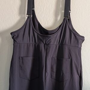 Large HALARA Black Jumpsuit with Adjustable Straps - NWT